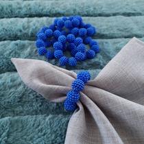 Kit mesa posta argola anel Porta Guardanapo perola azul 8 un