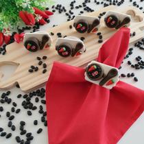 Kit mesa posta argola Porta Guardanapo feijoada bicuit 4 un