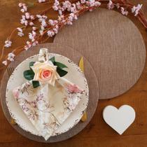 Kit mesa posta capa para supla americano tecido marrom 4 un