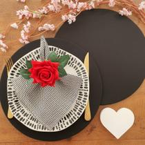 Kit mesa posta capa sousplat supla jogo americano preto 8 un Kit mesa posta capa sousplat supla jogo americano preto 8 un