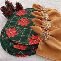 Kit mesa posta flor natalina capa supla festa com 16 pçs Kit mesa posta flor natalina capa supla festa com 16 pçs