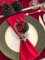 Kit Mesa Posta Jogo Americano 04Lugares Natal Reveillon Deco Kit Mesa Posta Jogo Americano 04Lugares Natal Reveillon Deco