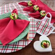 Kit mesa posta lugar americano base xadrez italiano 8 un