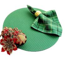 Kit Mesa Posta Natal: 4 Capas + Guardanapos + Anéis - Criarte Opções