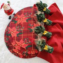 Kit mesa posta natal poá vermelho presentinho c/ 18pçs