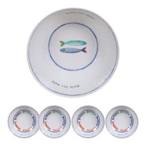 Kit Mesa Posta Saladeira E 4 Bowls Melamina Bacio Del Mare Kit Mesa Posta Saladeira E 4 Bowls Melamina Bacio Del Mare