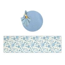 Kit Mesa Posta Sousplat Completo Com Trilho de mesa Para Páscoa Colorido Coelhinho
