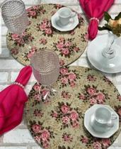 Kit Mesa Posta Sousplat Completo Rosa Kit Mesa Posta Sousplat Completo Rosa