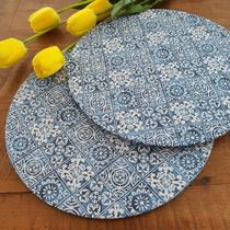 Kit Mesa Posta Sousplat MDF 06 Capas Várias Cores + 06 Bases