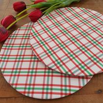 Kit Mesa Posta Sousplat MDF 06 Capas Várias Cores + 06 Bases