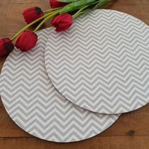 Kit Mesa Posta Sousplat MDF 08 Capas Várias Cores + 08 Bases