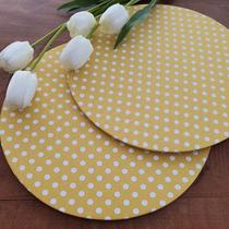 Kit Mesa Posta Sousplat MDF 10 Capas Várias Cores + 10 Bases