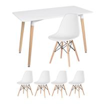 KIT - Mesa retangular Eames 60 x 120 cm + 4 cadeiras DSW