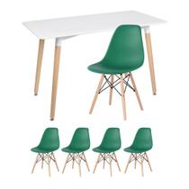 KIT - Mesa retangular Eames 60 x 120 cm + 4 cadeiras DSW