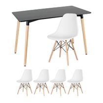 KIT - Mesa retangular Eames 60 x 120 cm + 4 cadeiras DSW