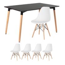 KIT - Mesa retangular Eames 80 x 120 cm + 4 cadeiras DSW