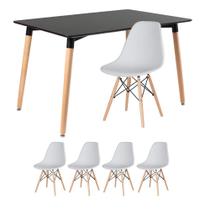 KIT - Mesa retangular Eames 80 x 120 cm + 4 cadeiras DSW