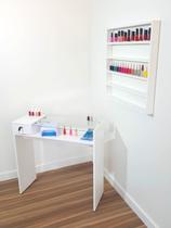 Kit Mesa Tampo em Vidro + Esmalteiro Pequeno