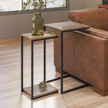 Kit Mesas Laterais Apoio Rawson Estilo Industrial Demolição - Abmaza Kit Mesas Laterais Apoio Rawson Estilo Industrial Demolição - Abmaza
