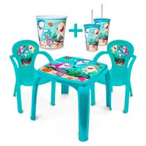 Kit Mesinha + 2 Cadeira + Balde + 2 Copos Reto - PAI Kit Mesinha + 2 Cadeira + Balde + 2 Copos Reto - PAI