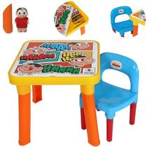 Kit Mesinha com Cadeira e Boneco Atividades Infantil Turma da Mônica Monte Líbano Kit Mesinha com Cadeira e Boneco Atividades Infantil Turma da Mônica Monte Líbano