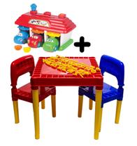 Kit Mesinha Didática Atividades Tritec +Baby Garagem BigStar Kit Mesinha Didática Atividades Tritec +Baby Garagem BigStar