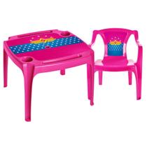 Kit Mesinha e 1 Cadeira Poltrona Infantil Com Label Arqplast