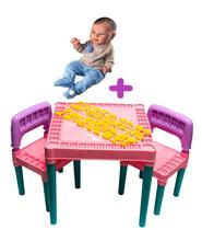 Kit Mesinha Infantil 2 Cadeira + Boneca Reborn Menino