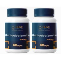 KIT Metilcobalamina 500mcg 2 potes 60 Cápsulas cada