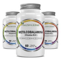 Kit Metilcobalamina (Vitamina B12) 3 Potes 60 Capsulas Cada - Flora Nativa