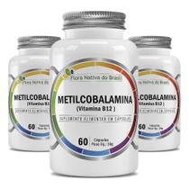 Kit Metilcobalamina (Vitamina B12) 3x 60 Capsulas Cada - Flora Nativa