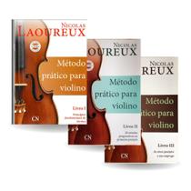 Kit método prático para violino - n. laoureux volumes 1, 2 e 3