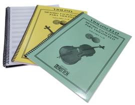 Kit Métodos Violino e Violoncelo N.Gama Vol I e II + Caderno