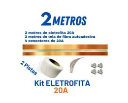 Kit Metros Eletrofita 2 Pistas Conector Fita Elétrica 20a Kit Metros Eletrofita 2 Pistas Conector Fita Elétrica 20a