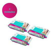 kit Meu Bebê Toalhas Umedecidas Extrato de Erva Doce e Camomila com 3 PACOTES