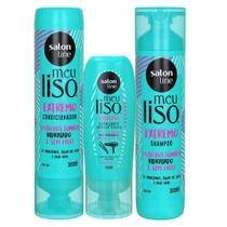 Kit Meu Liso Extremo Com Defrizante Térmico Salon Line Com 3-Unidades