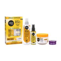 Kit Meu Liso Muito + Liso com Shampoo + Condicionador, Máscara, Óleo Multifuncional, Spray Defrizante e Balm Antifrizz