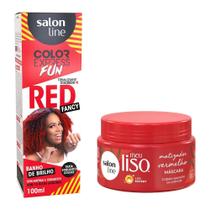 Kit Meu Liso Super vermelho + Color Express Fun Fancy Red Salon Line
