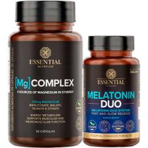 Kit Mg Complex - 90 Caps + Melatonin Duo - 120 Caps - Essential Nutrition Kit Mg Complex - 90 Caps + Melatonin Duo - 120 Caps - Essential Nutrition