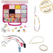Kit Miçanga 4 em 1 Strap Phone Tiara Pulseira Prendedor de Chupeta 1000pçs Kit Miçanga 4 em 1 Strap Phone Tiara Pulseira Prendedor de Chupeta 1000pçs