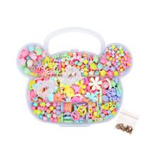 Kit Miçanga Colorida Pulseira Ursinho 350 Pç + Fio Silicone