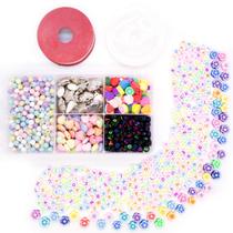 Kit Miçanga Diversos Bijuteria Pulseira e Colares 1000 Pçs + Caixa Divisória Kit Miçanga Diversos Bijuteria Pulseira e Colares 1000 Pçs + Caixa Divisória