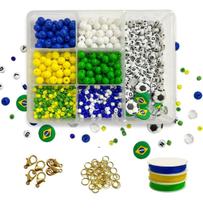 Kit Miçanga Infantil Brasil Copa Do Mundo 1386pçs Pulseira - Adb