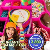 Kit Miçanga Infantil Colorida Para fazer Pulseira 3200 Peças