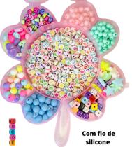 Kit Miçanga Infantil completo Para Pulseira e acessórios Flor. - Lilo