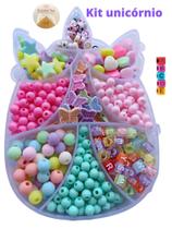 Kit Miçanga Infantil completo Para Pulseira e acessórios Unicórnio menina.