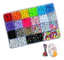 Kit Miçanga Infantil Maleta Montar Pulseira Infantil Bolinha Kit Miçanga Infantil Maleta Montar Pulseira Infantil Bolinha