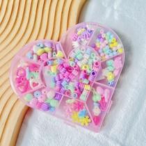 Kit Miçanga Infantil Para Pulseira Colar e Brincos Maleta Miçangas + Silicone Presente