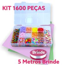 Kit Miçanga Infantil Para Pulseira Com 1.615 Peças Completo