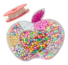 Kit Miçanga Infantil Para Pulseira Com 1400 Peças Completo Miçanga Menina Brinquedo